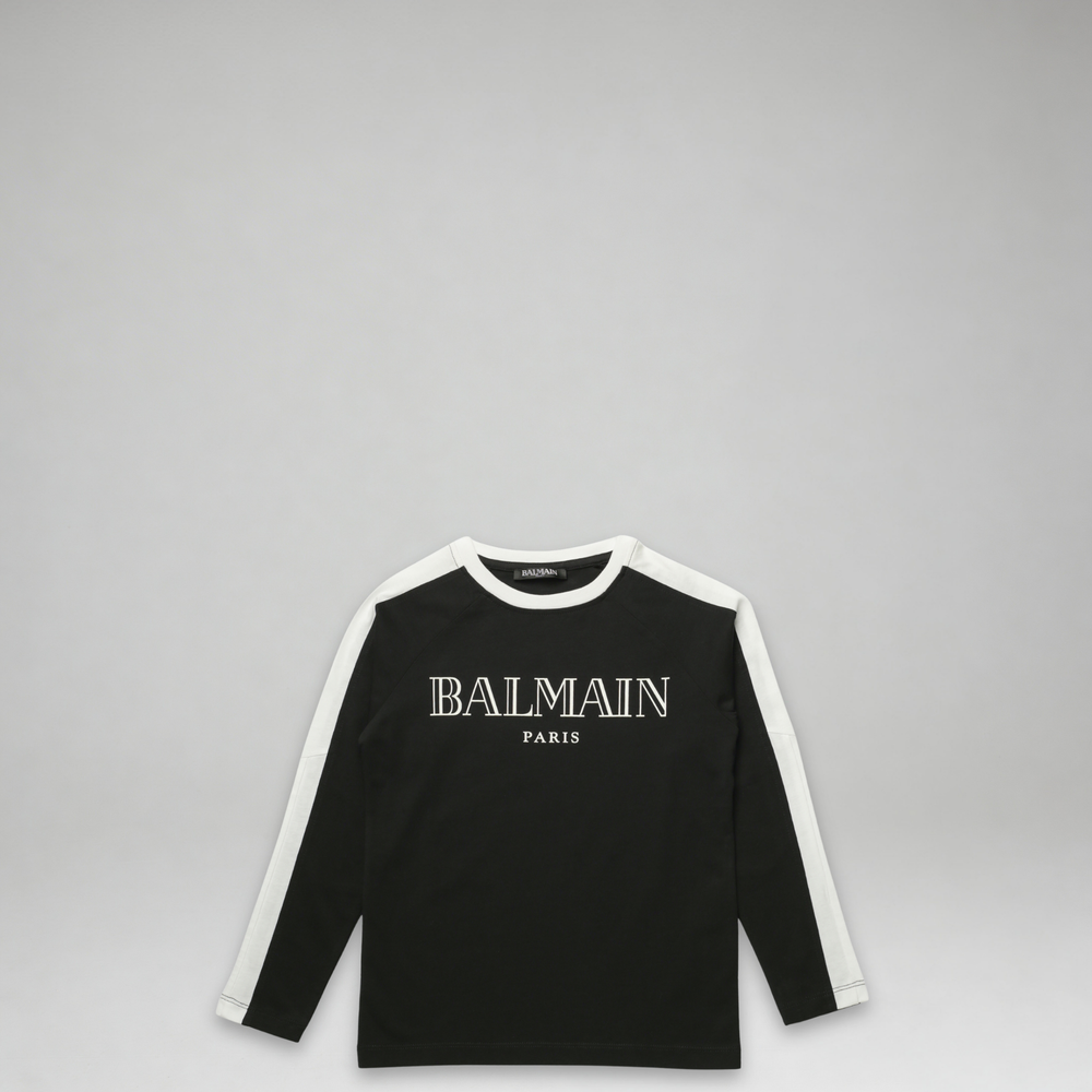 Balmain Kids Logo Long Sleeve T-Shirt