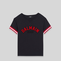 Balmain Kid's Chenille Logo Varsity T-Shirt