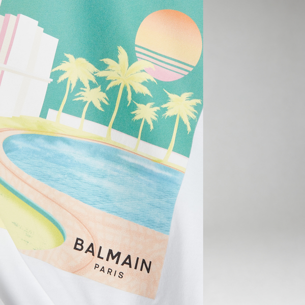 Balmain Kids Miami Graphic Cotton T-shirt