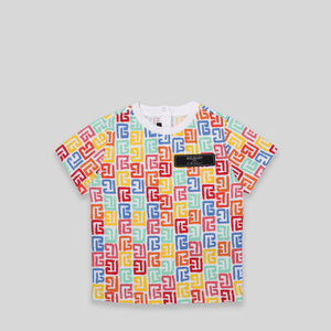 Balmain Kids Toddler's Multicolor Monogram Logo T-Shirt