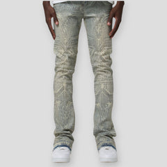 Hidden Treasures 'Native Heritage' Studded Slim Stacked Fit Denim Jeans