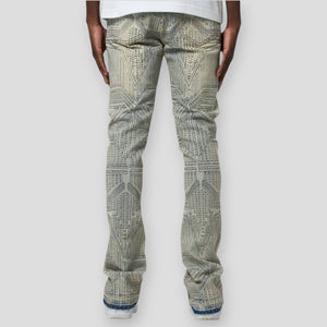 Hidden Treasures 'Native Heritage' Studded Slim Stacked Fit Denim Jeans