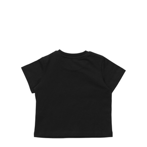 Black t-shirt on a white background