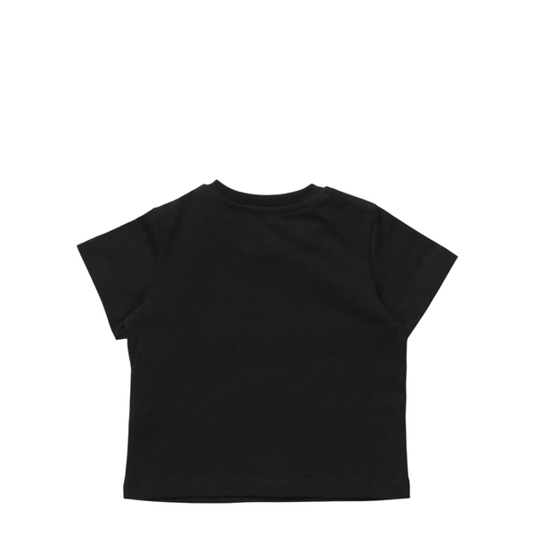 Black t-shirt on a white background