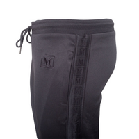 MDB Brand Men's M Logo Poly Fleece Track Pants - Black