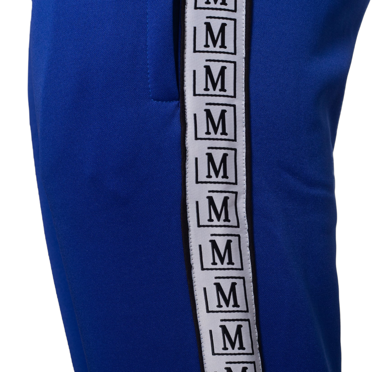 MDB Brand Men's Logo Poly Fleece Track Pants - Green & Blue