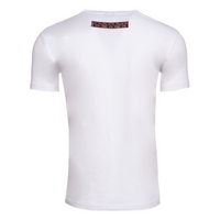 MDB Brand Men's Tapestry Logo T-Shirt - White w/ Dark Tapestry