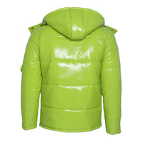 MDB Brand Women's Arctic Puffer Coat in Neon Green