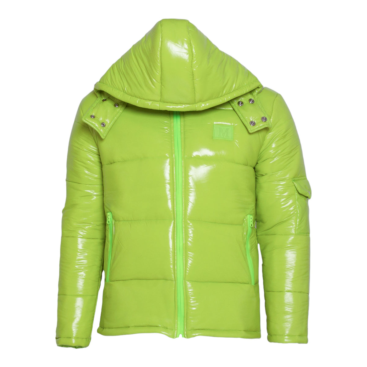 MDB Brand Kid's Arctic Puffer Coat in Neon Green