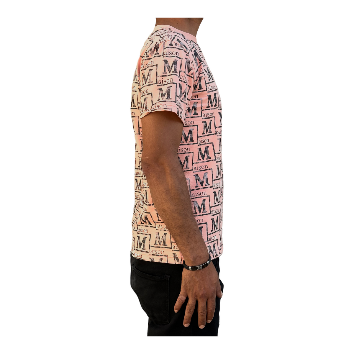 MDB Couture Men's Textured Monogram T-Shirt