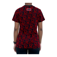 MDB Couture Women's Monogram Woven T-Shirt - Red