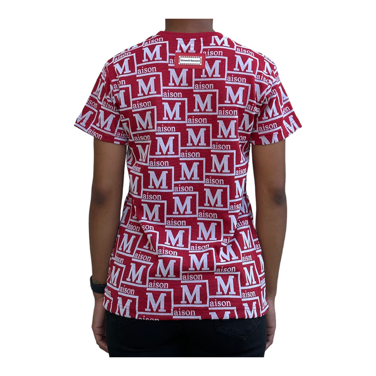 MDB Couture Women's Monogram Woven T-Shirt - Red