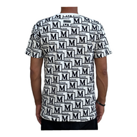 MDB Couture Men's Monogram Woven T-Shirt - Black & White