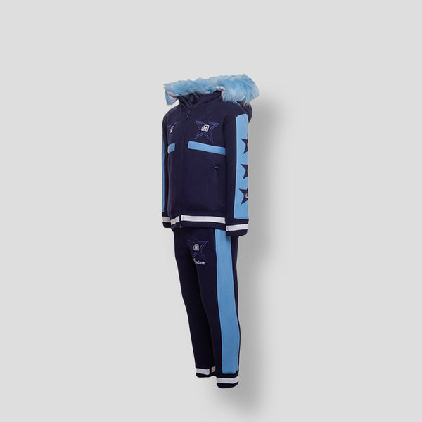 MDB Clearance Kids M-Star Fur Hooded Fleece Sweatsuit