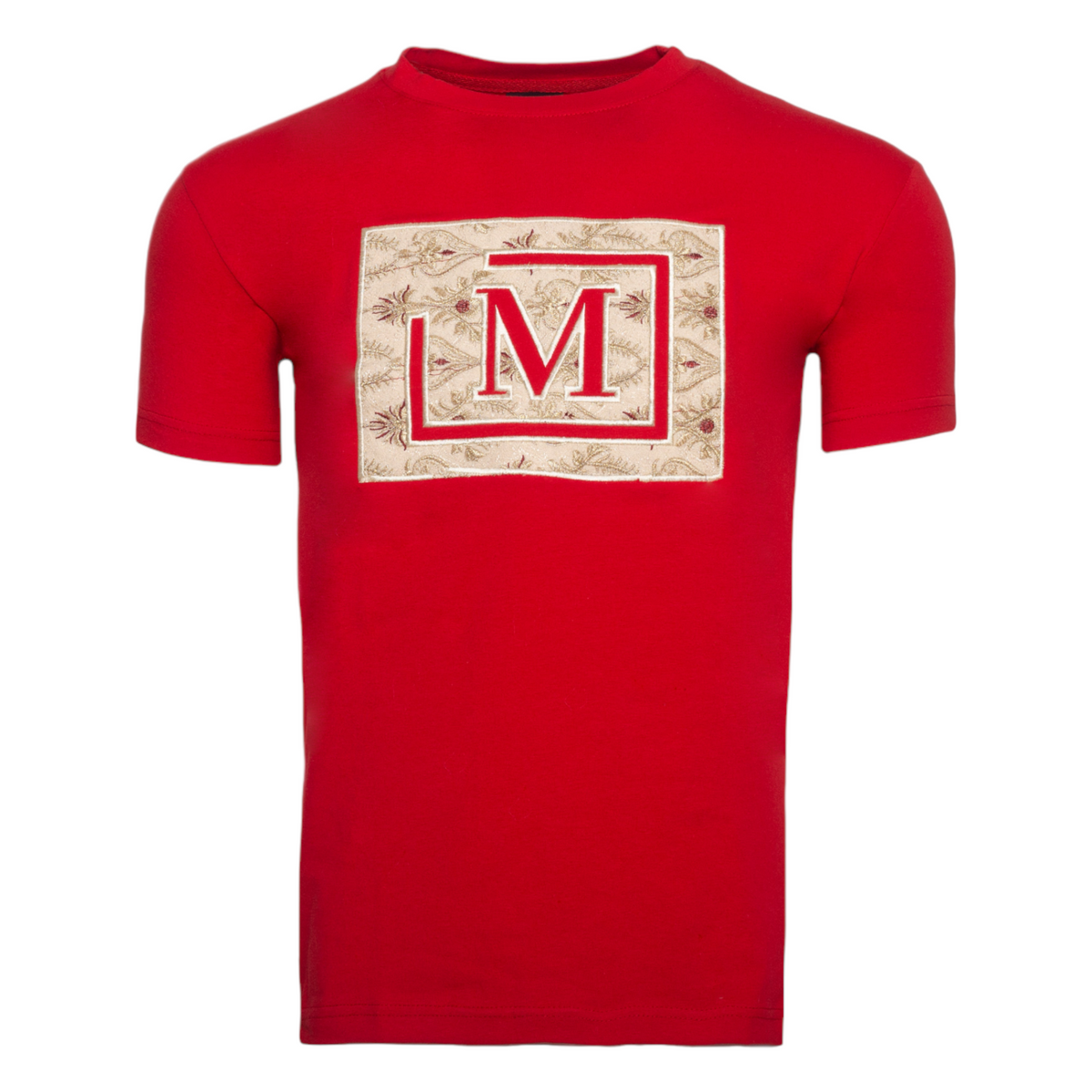 MDB Brand Men's Tapestry Logo T-Shirt - Red w/ Light Tapestry