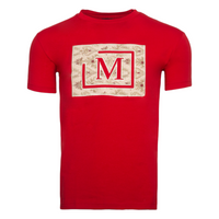 MDB Brand Men's Tapestry Logo T-Shirt - Red w/ Light Tapestry