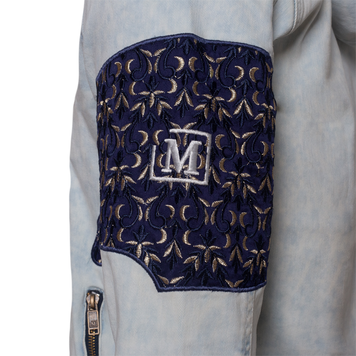 MDB Brand Men's Tapestry Denim Hooded Jacket