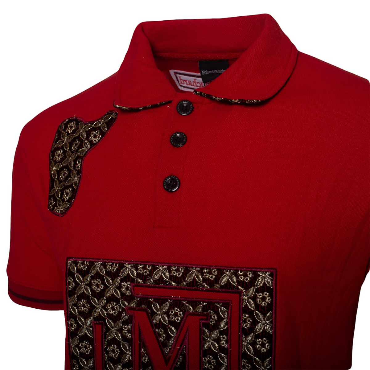 MDB Brand Men's Tapestry Logo Polo Shirt - Red