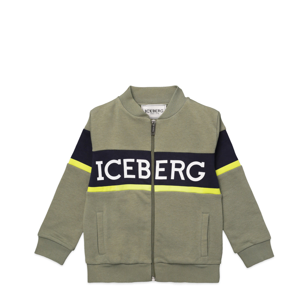 Iceberg Kids Toddler's Full-Zip Panel Logo Fleece Track Jacket