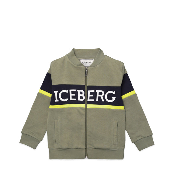 Iceberg Kids Toddler's Full-Zip Panel Logo Fleece Track Jacket