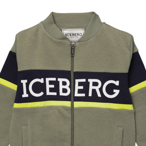 Iceberg Kids Toddler's Full-Zip Panel Logo Fleece Track Jacket