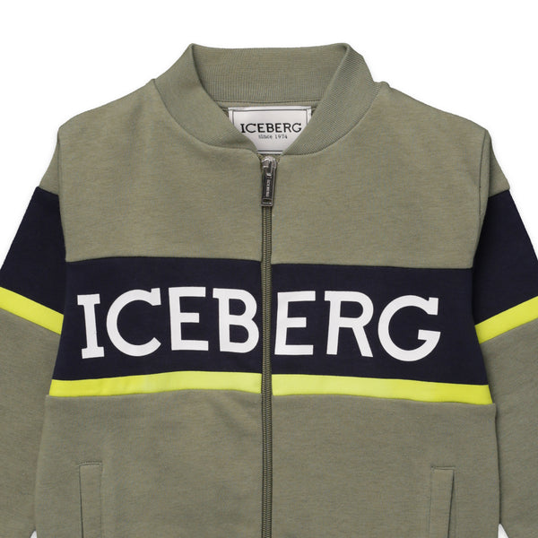 Iceberg Kids Toddler's Full-Zip Panel Logo Fleece Track Jacket