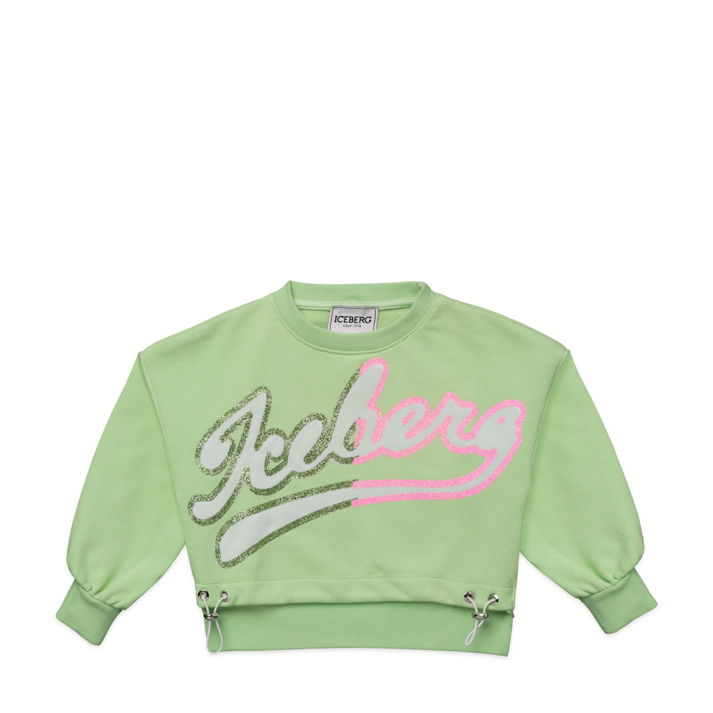 Iceberg Kid's Cropped Crewneck Sweatshirt