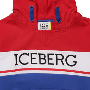 Iceberg Kids Color Block Logo Hoodie Sweatshirt