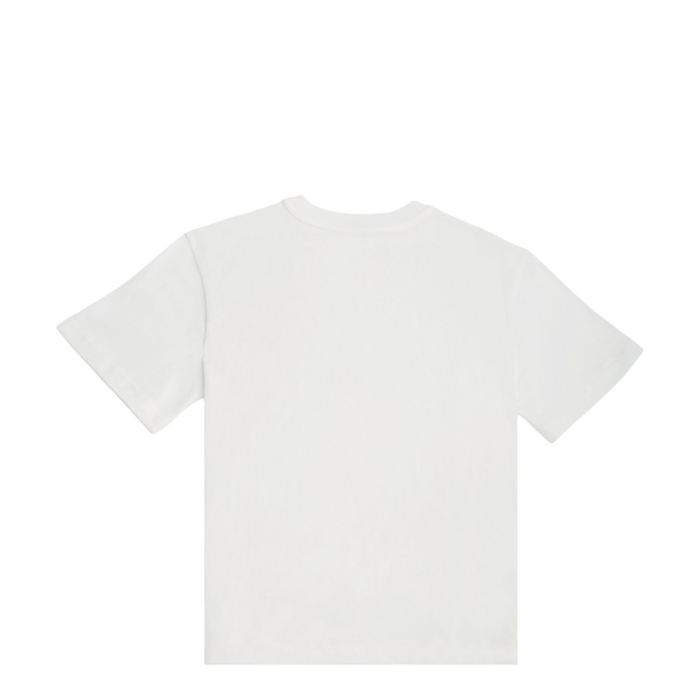 Lanvin Kids Raised Flocked Logo Short Sleeve T-Shirt