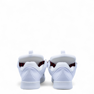 Lanvin Kids Zig Zag Lace Leather Sneakers