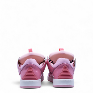Lanvin Kids Zig Zag Lace Patent Leather Sneakers