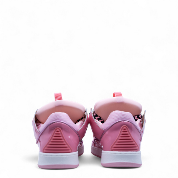 Lanvin Kids Zig Zag Lace Patent Leather Sneakers