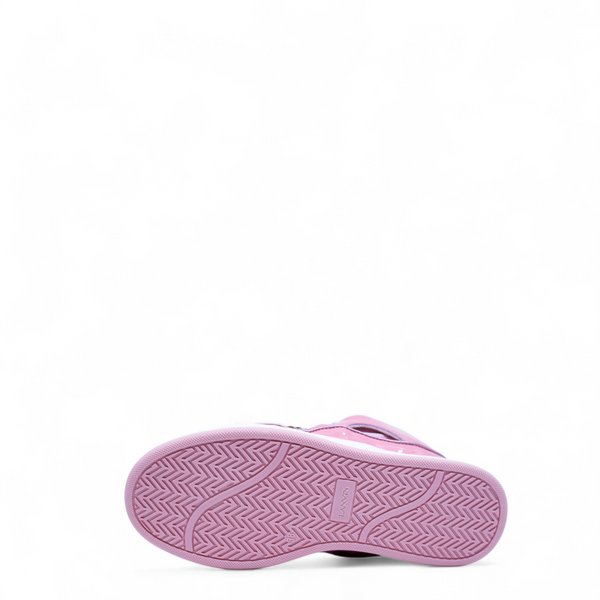Lanvin Kids Zig Zag Lace Patent Leather Sneakers