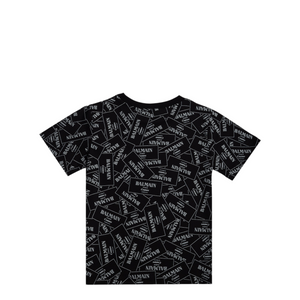 Balmain Kids Monogram Label Logo T-Shirt