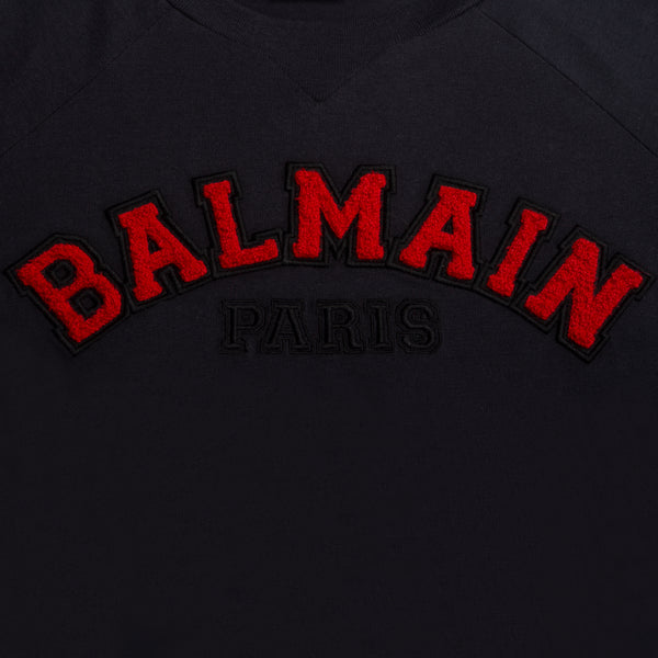 Balmain Kid's Chenille Logo Varsity T-Shirt
