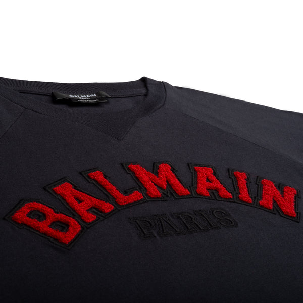 Balmain Kid's Chenille Logo Varsity T-Shirt