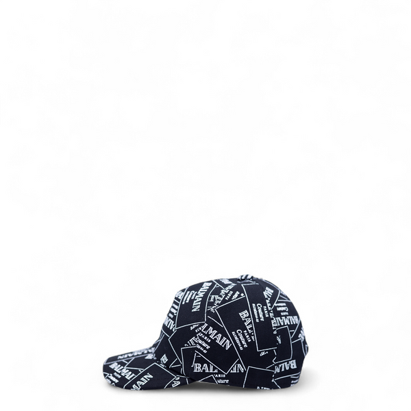 Balmain Kids Monogram Label Logo Adjustable Cap