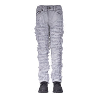 MDB Brand Kid's Dual Color Distressed Stacked Denim Jeans
