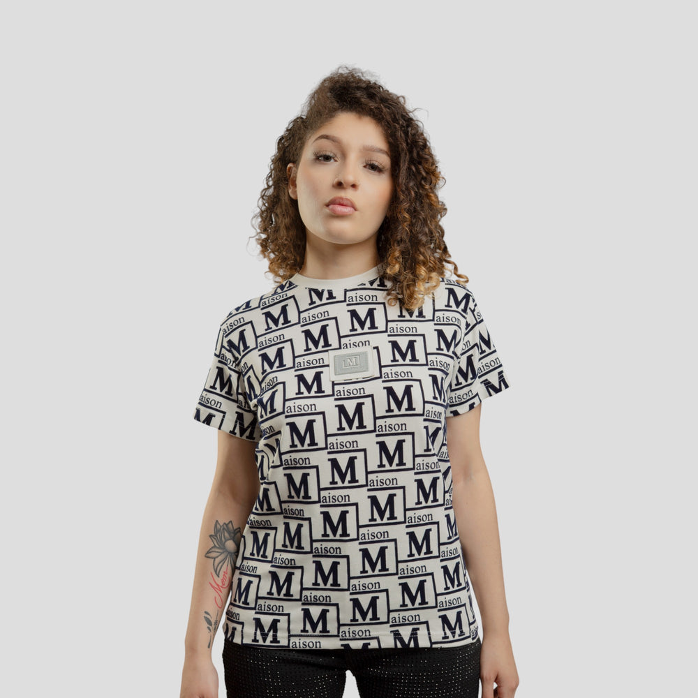 MDB Couture Women's Woven Monogram T-Shirt