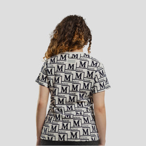 MDB Couture Women's Woven Monogram T-Shirt