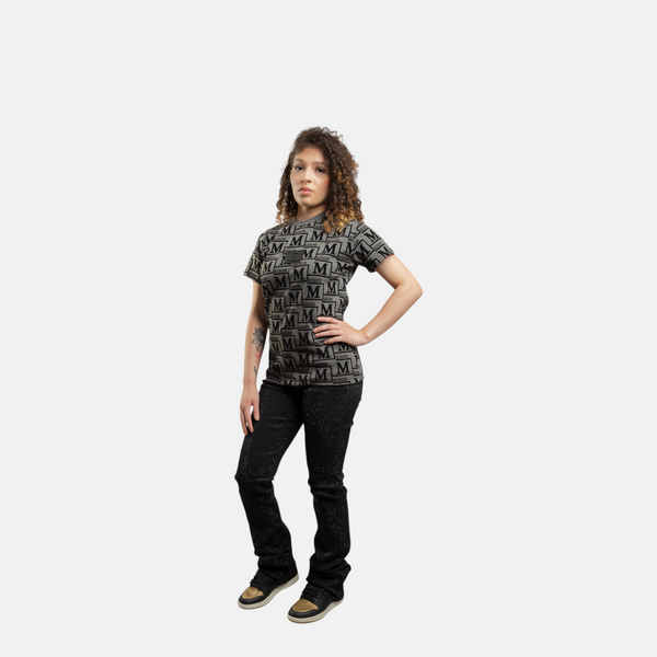MDB Couture Women's Woven Monogram T-Shirt