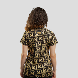 MDB Couture Women's Metallic Monogram T-Shirt