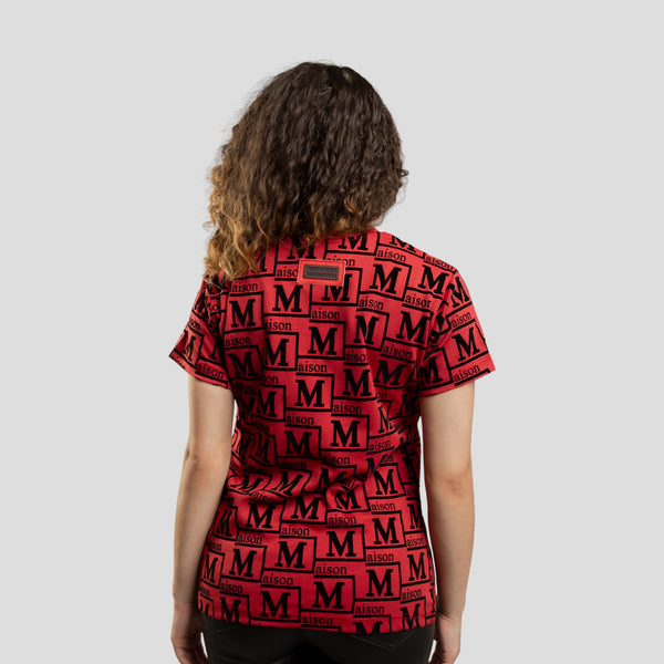 MDB Couture Women's Woven Monogram T-Shirt