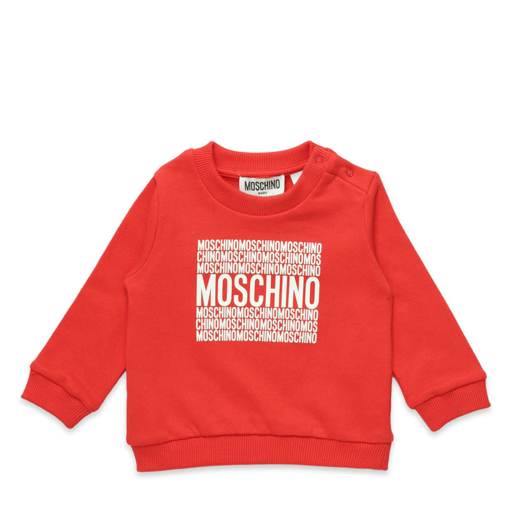 Moschino Kids Toddler's Square Text Logo Crewneck Sweatshirt
