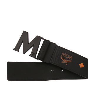MCM Claus Matte M Reversible Belt in Embossed Leather