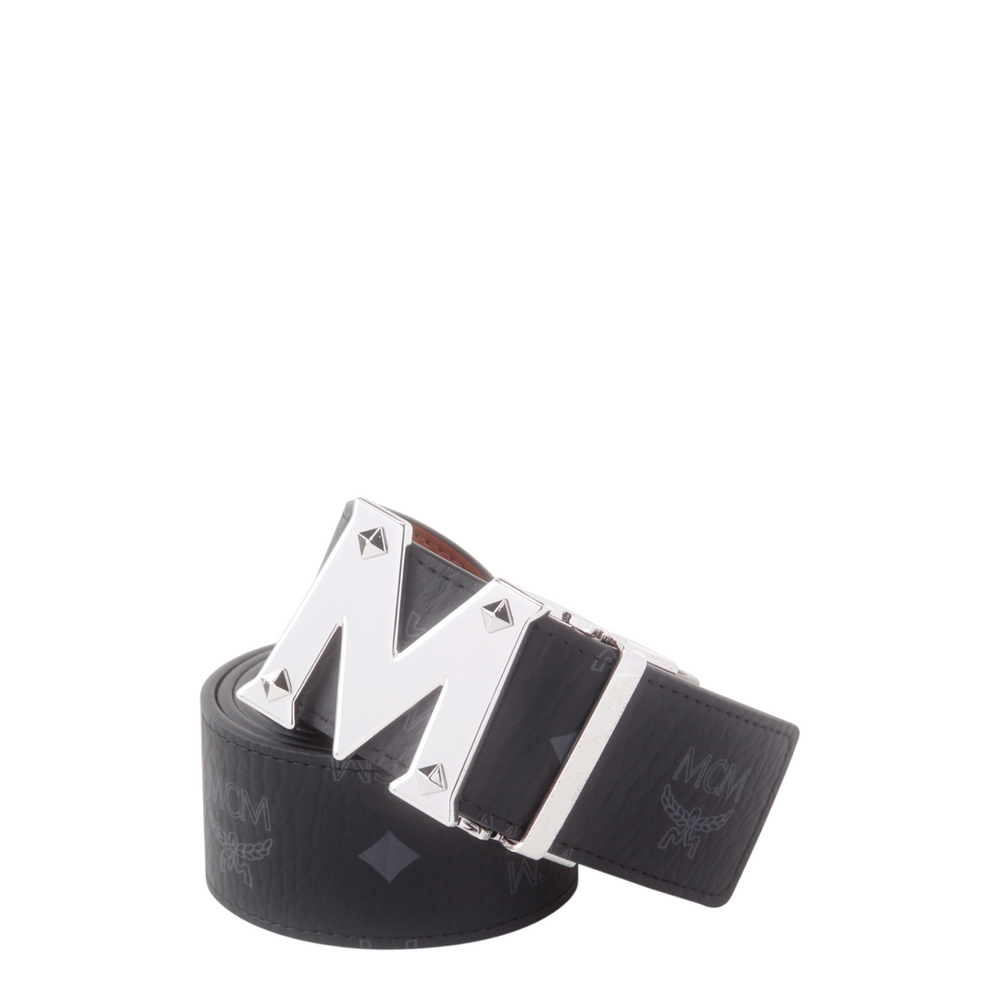 MCM Claus Studded M Reversible Belt 1.75" in Visetos