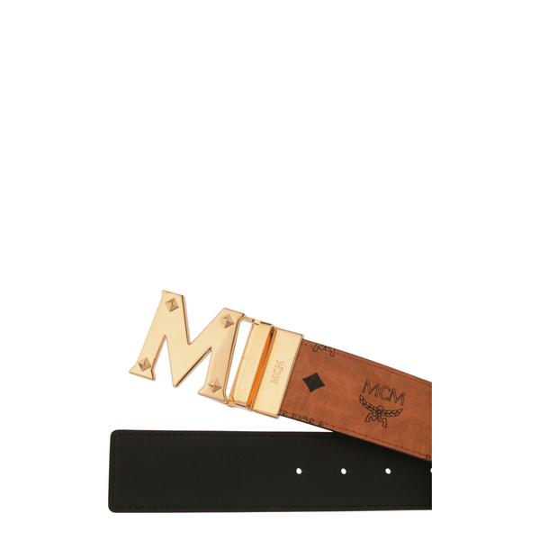 MCM Claus Studded M Reversible Belt 1.75" in Visetos