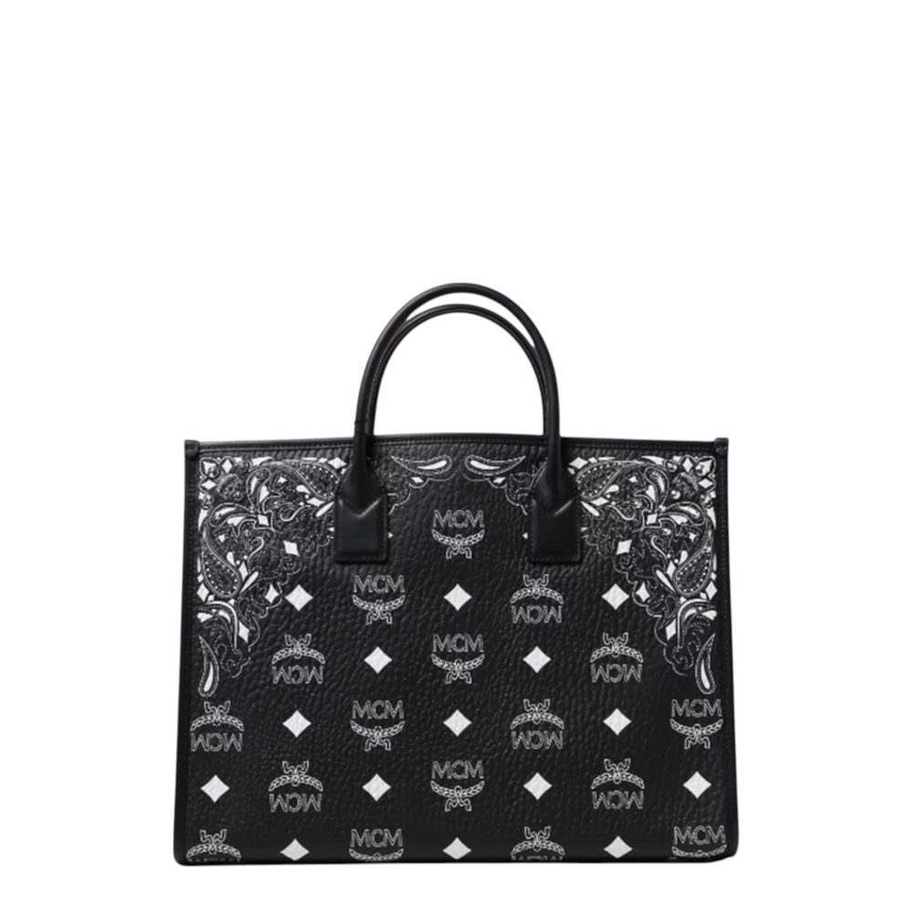 MCM Large Bandana Print Munchen Tote Bag