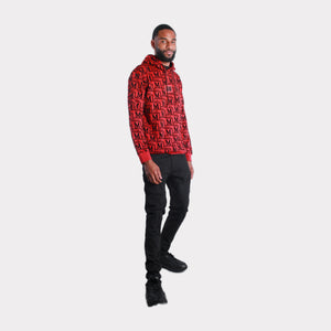 MDB Couture Men's Woven Monogram Hoodie