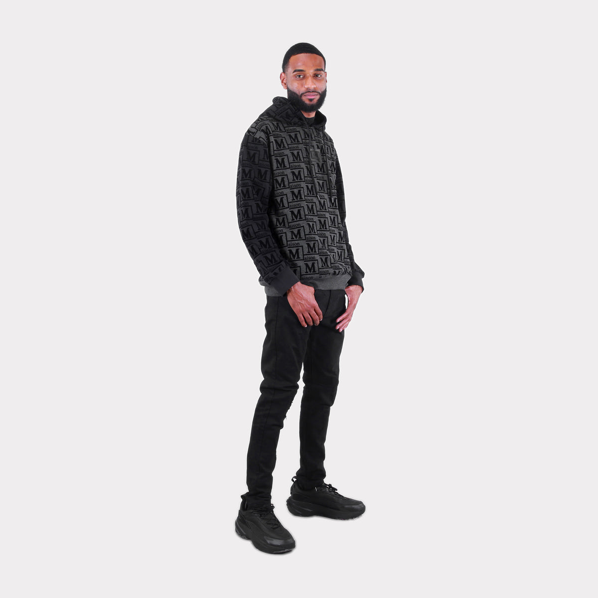 MDB Couture Men's French Terry Monogram Hoodie
